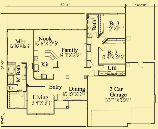 Main Level Floor Plans For French Style One Story