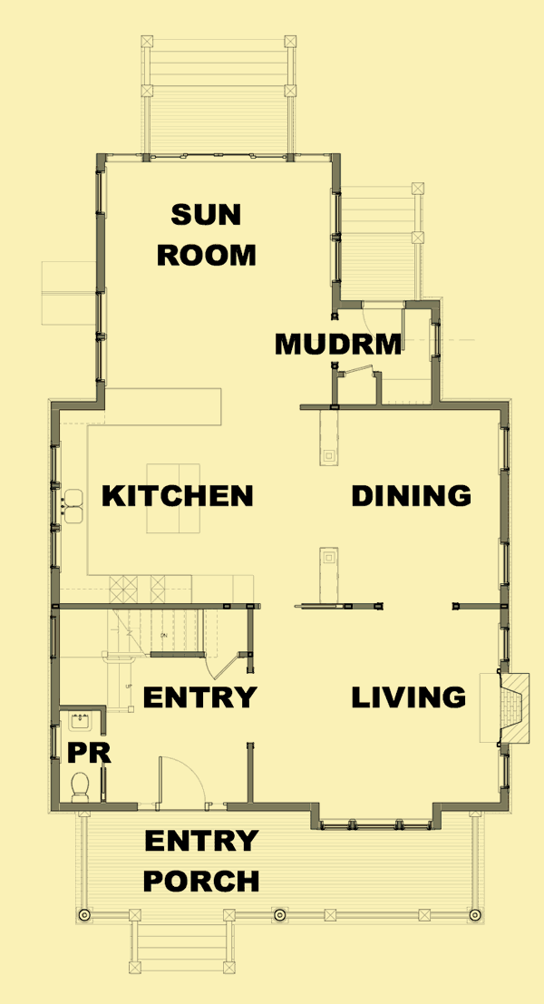 Main Level Floor Plans For Gambrel House