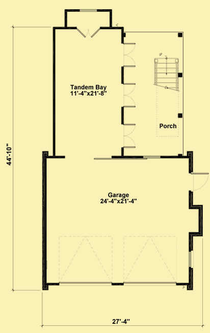 Main Level Floor Plans For Garage With Full Apartment & Workshop
