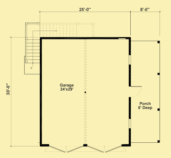 Main Level Floor Plans For Garage With Living Quarters