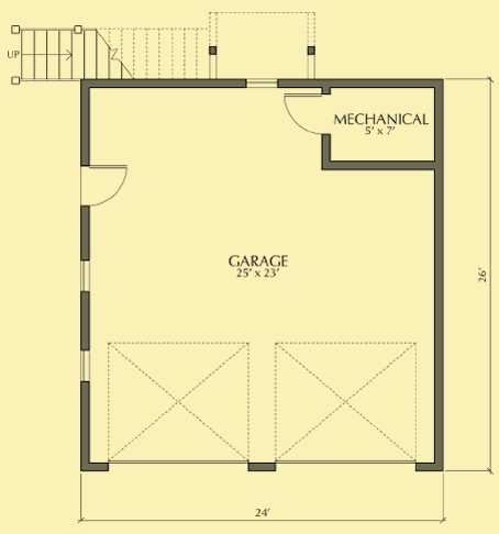 Main Level Floor Plans For Garret Garage