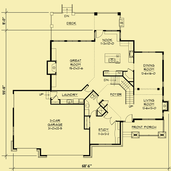 Main Level Floor Plans For Grassy Knoll