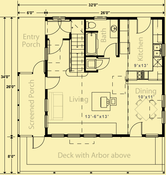 small-2-story-cabin-plans-with-1-bedroom-vaulted-ceilings