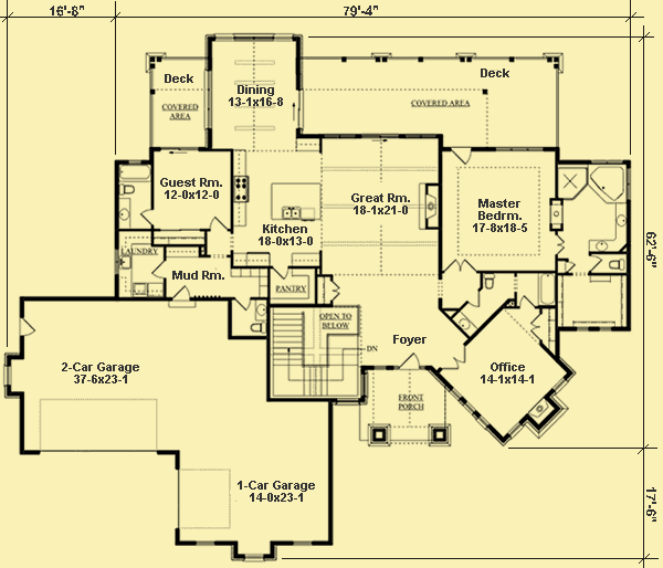 Main Level Floor Plans For Hillside View