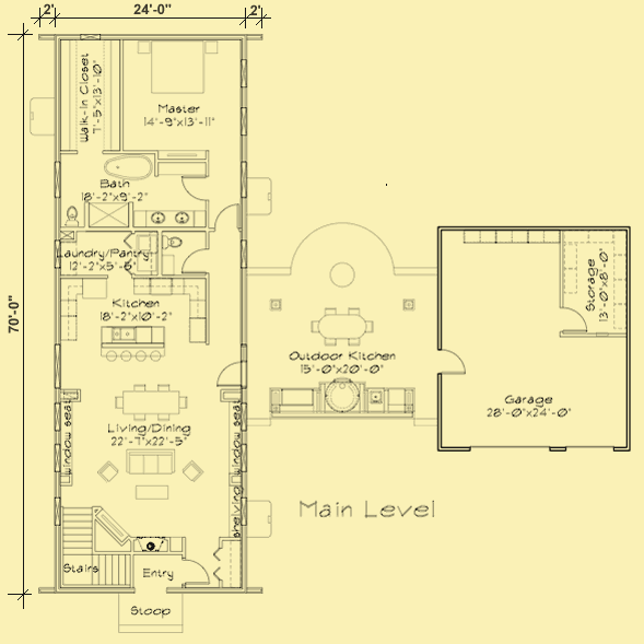 Main Level Floor Plans For ICF One Story Home