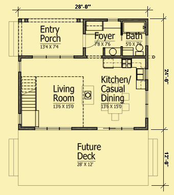 Small Eco Friendly Vacation Cabin Plans With a Loft Bedroom