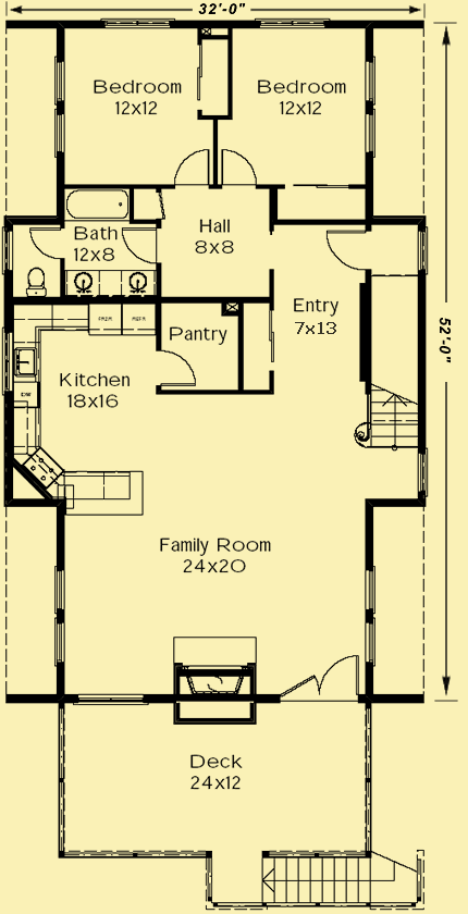 Main Level Floor Plans For Lake Cabin