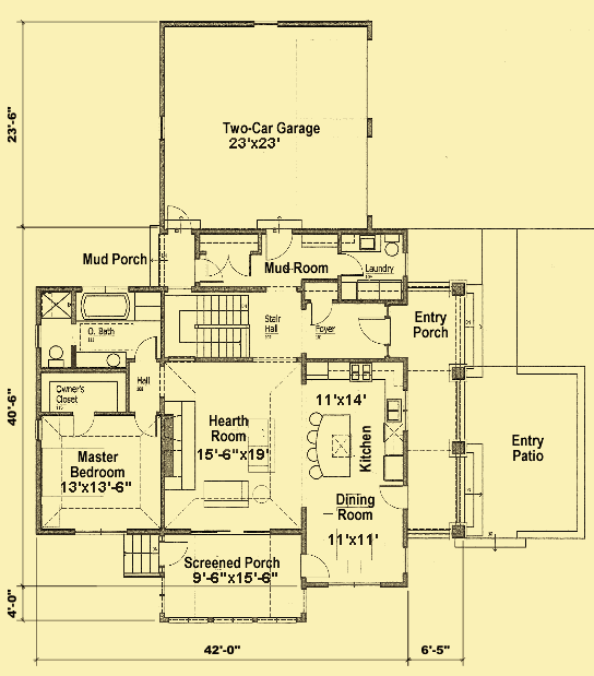Main Level Floor Plans For Lena's Cottage