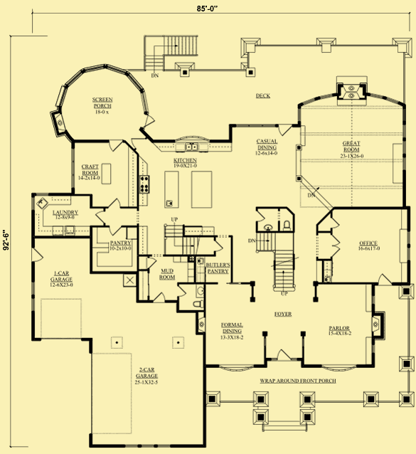 Main Level Floor Plans For Luxurious Waterfront Living