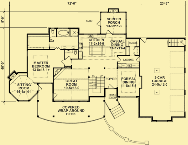 Main Level Floor Plans For Magical Mix of Materials