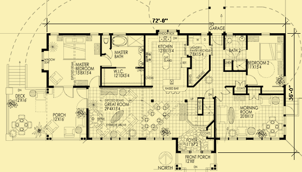 Main Level Floor Plans For Magical Morning Room