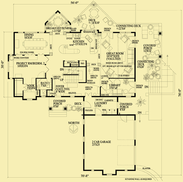 Main Level Floor Plans For Master with 180 View