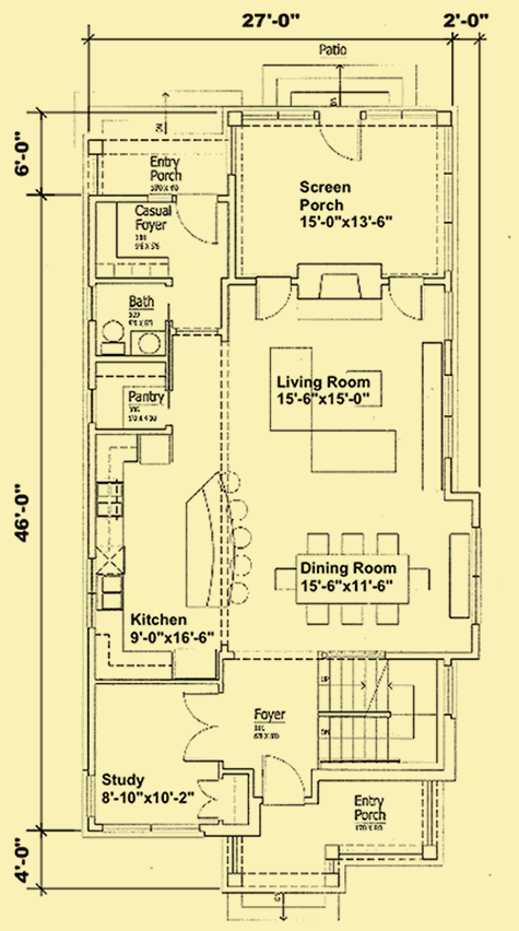 Main Level Floor Plans For Modern Prairie Cottage