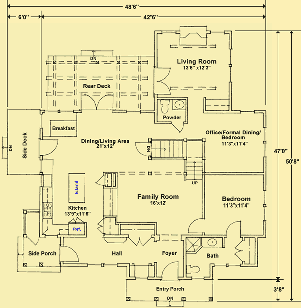 Main Level Floor Plans For Nantucket