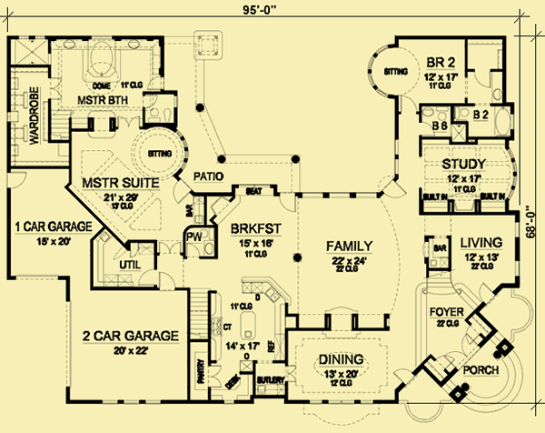 Main Level Floor Plans For Neoclassical Chateau