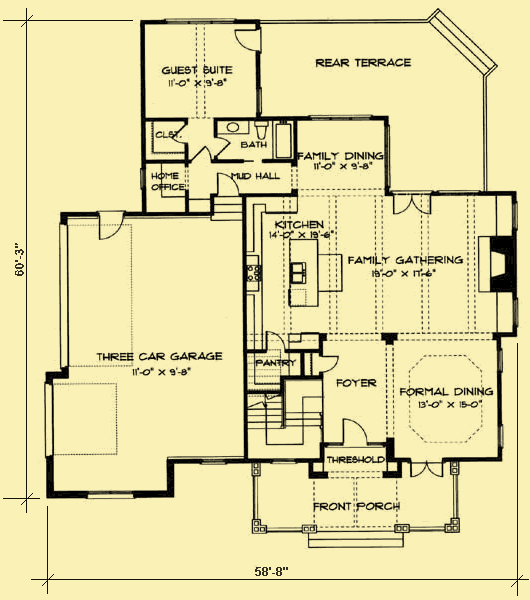 Main Level Floor Plans For Open Floor Plan
