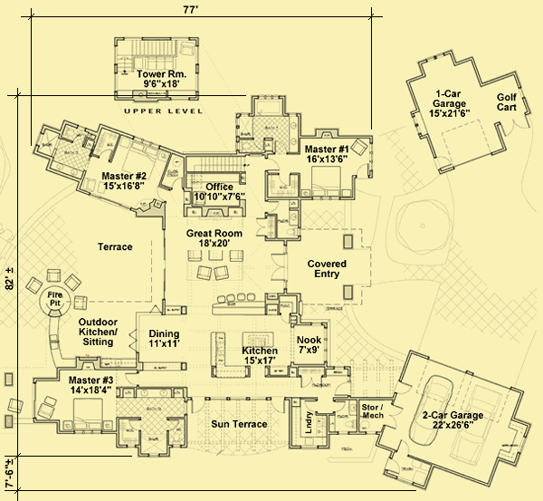 Main Level Floor Plans For Outdoor Living & Dining