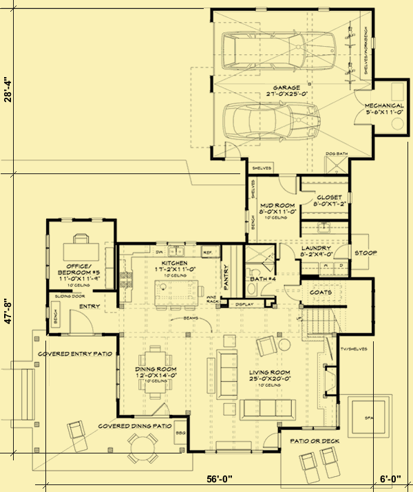 Main Level Floor Plans For Pendleton