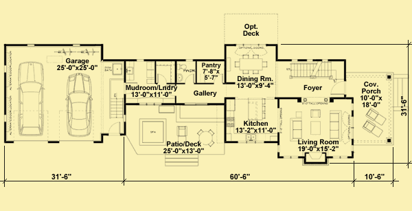 Main Level Floor Plans For Portland Craftsman