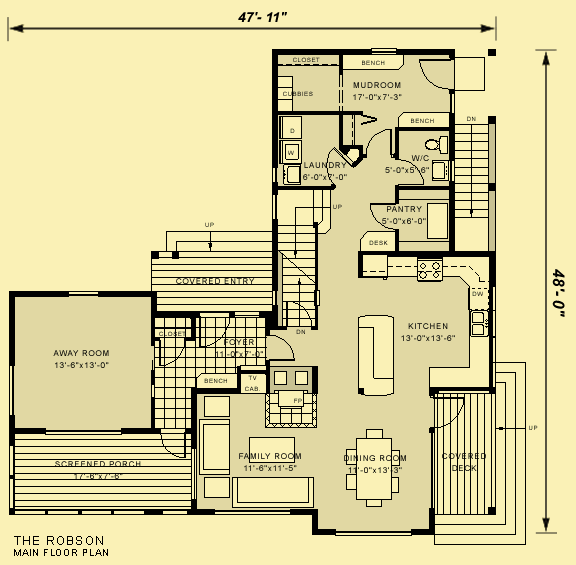 Main Level Floor Plans For Robson