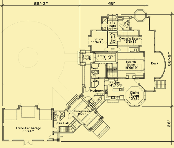 Main Level Floor Plans For Rush Lake Estate