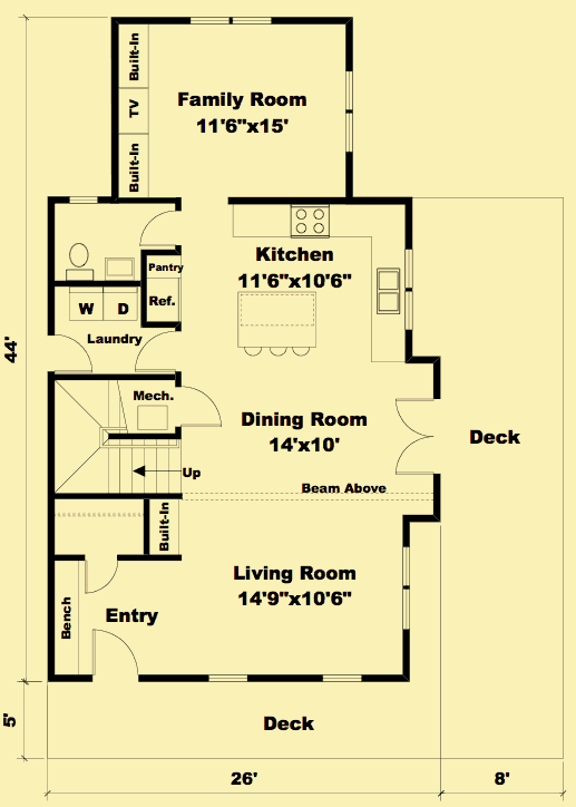 Main Level Floor Plans For Rustic Charm