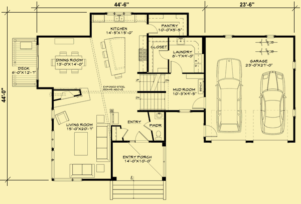 Main Level Floor Plans For Rustic Yet Elegant