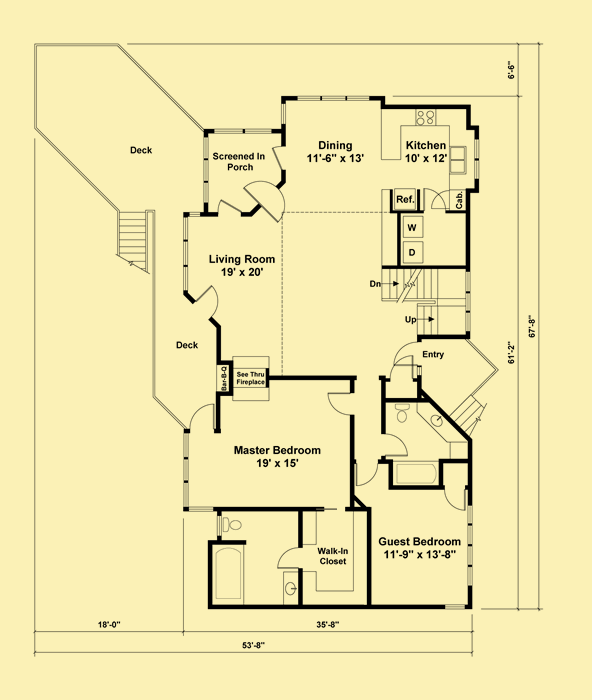 Main Level Floor Plans For Sandy Dune