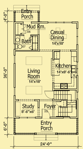 Main Level Floor Plans For Simple Cottage