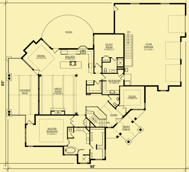 Main Level Floor Plans For Single Story With Great Views