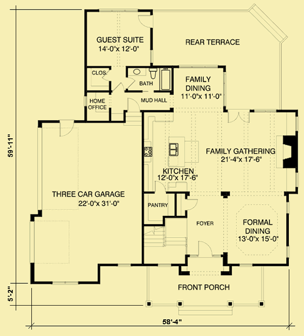 Main Level Floor Plans For Southern Manor