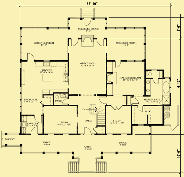 Main Level Floor Plans For Southern Revival