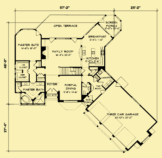 Main Level Floor Plans For Terrace Views
