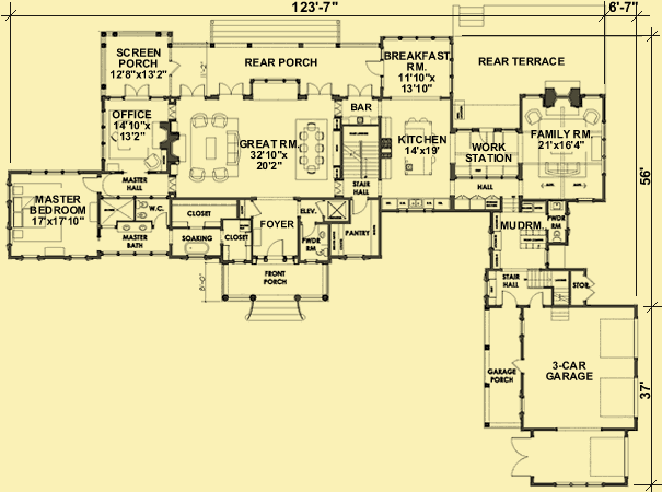 Main Level Floor Plans For Traditional Yet Contemporary