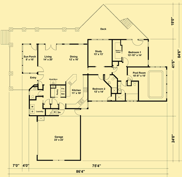 Main Level Floor Plans For Verandah
