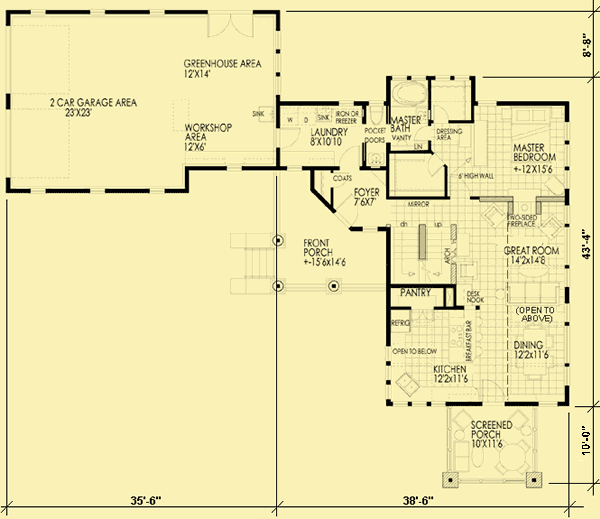 Main Level Floor Plans For Views in All Directions