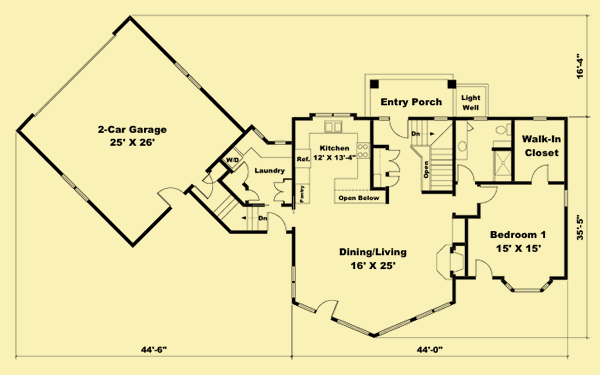 Main Level Floor Plans For Woody's Creek