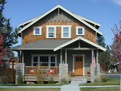 Simple Craftsman  Bungalow Plans  Designed For a Narrow Lot