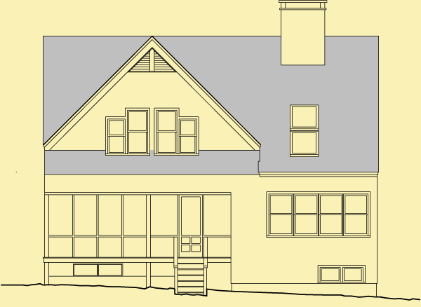 Rear Elevation For A Forest Cottage