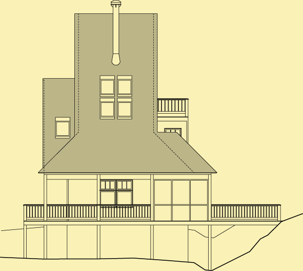 Rear Elevation For A Tall Place at the Edge