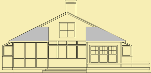 Rear Elevation For An Island