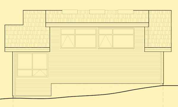 Rear Elevation For Apartment Garage