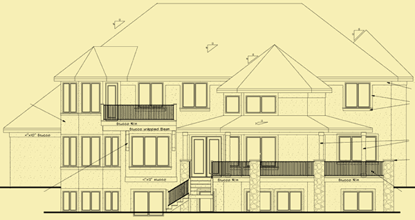 Rear Elevation For Bay Views