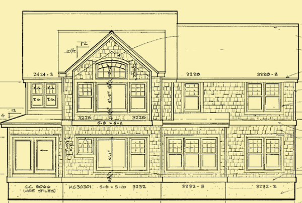 Rear Elevation For Bay Wood