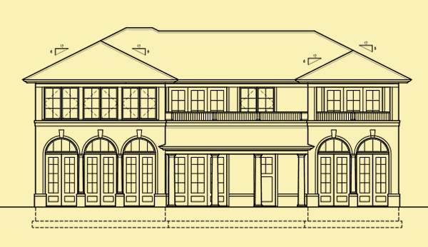 Rear Elevation For Cape Coral