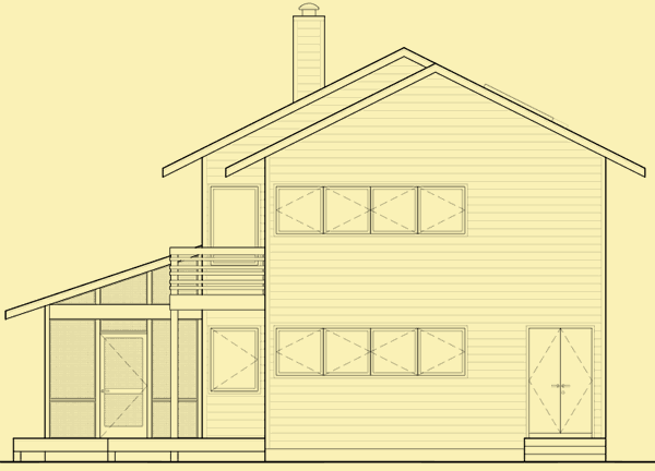 Rear Elevation For Carolina House