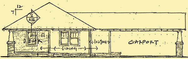 Rear Elevation For City Bungalow