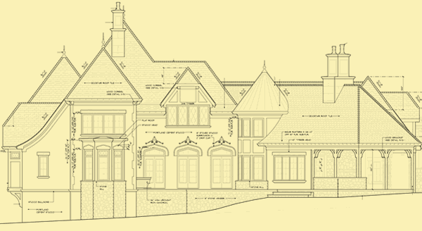 Rear Elevation For Classic Luxury Home