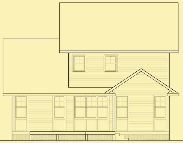 Rear Elevation For Durham Cottage