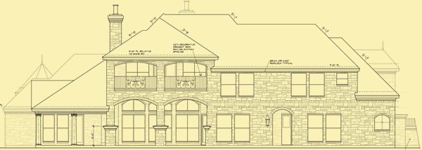 Rear Elevation For European Luxury Living